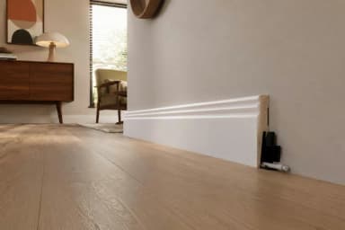 Arbiton MDF skirting board, profiled, 60, 80 and 100 mm